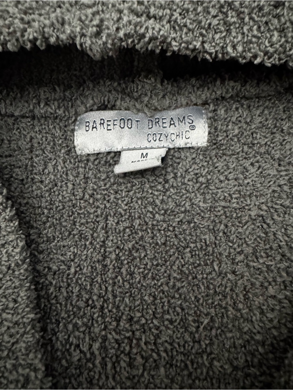 Barefoot Dreams Hooded Charcoal Coatigan - M - Picture 3 of 4